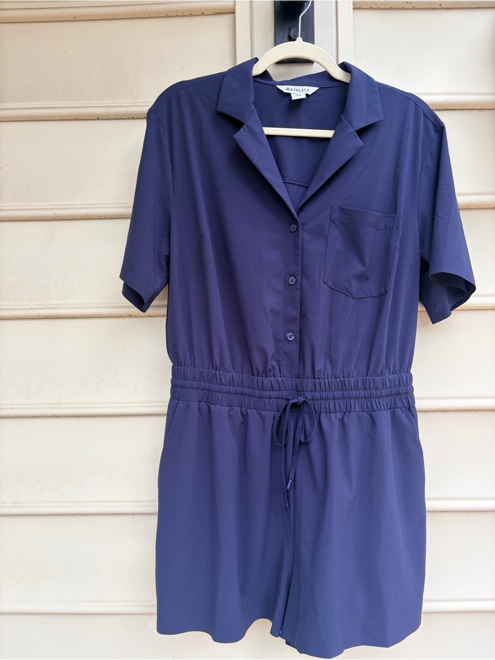 Athleta Navy Blue Romper Medium EUC MP - Picture 13 of 13